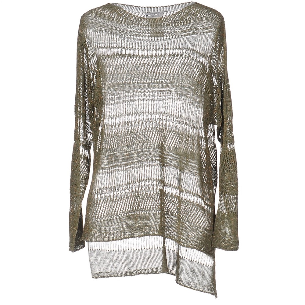 Metallic shimmery crochet knit  tunic cover up from Nordstrom  BIANCOGHIACCIO